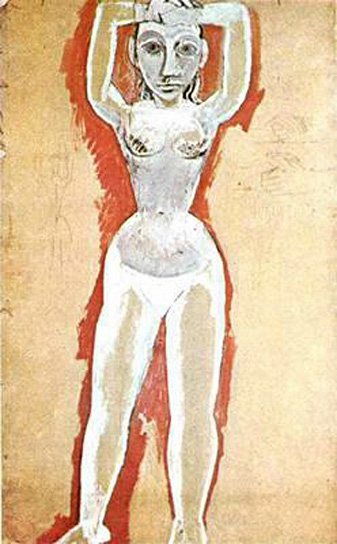 Pablo Picasso Oil Paintings Female Nude With Her Arms Raised